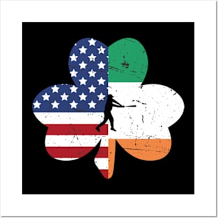 American Irish Baseball Shamrock St Patricks Day Posters and Art